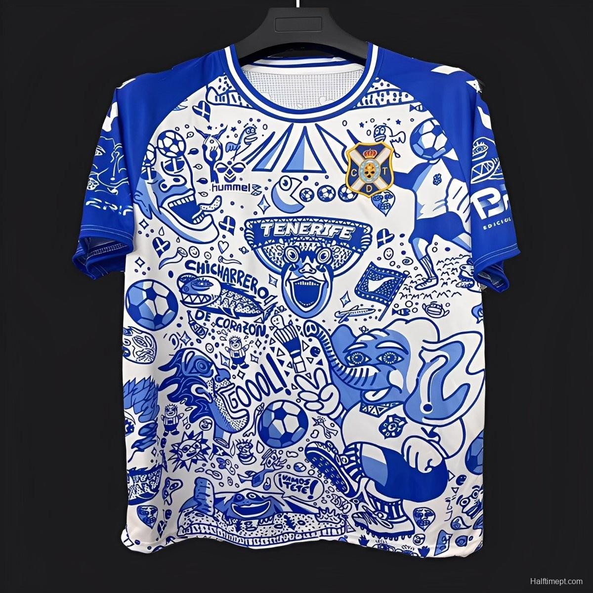 25/26 CD Tenerife Blue with Graffiti Art Jersey