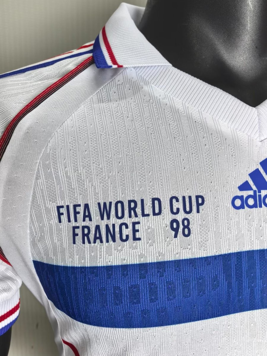 Player Version Retro 1998 France Away White Jersey