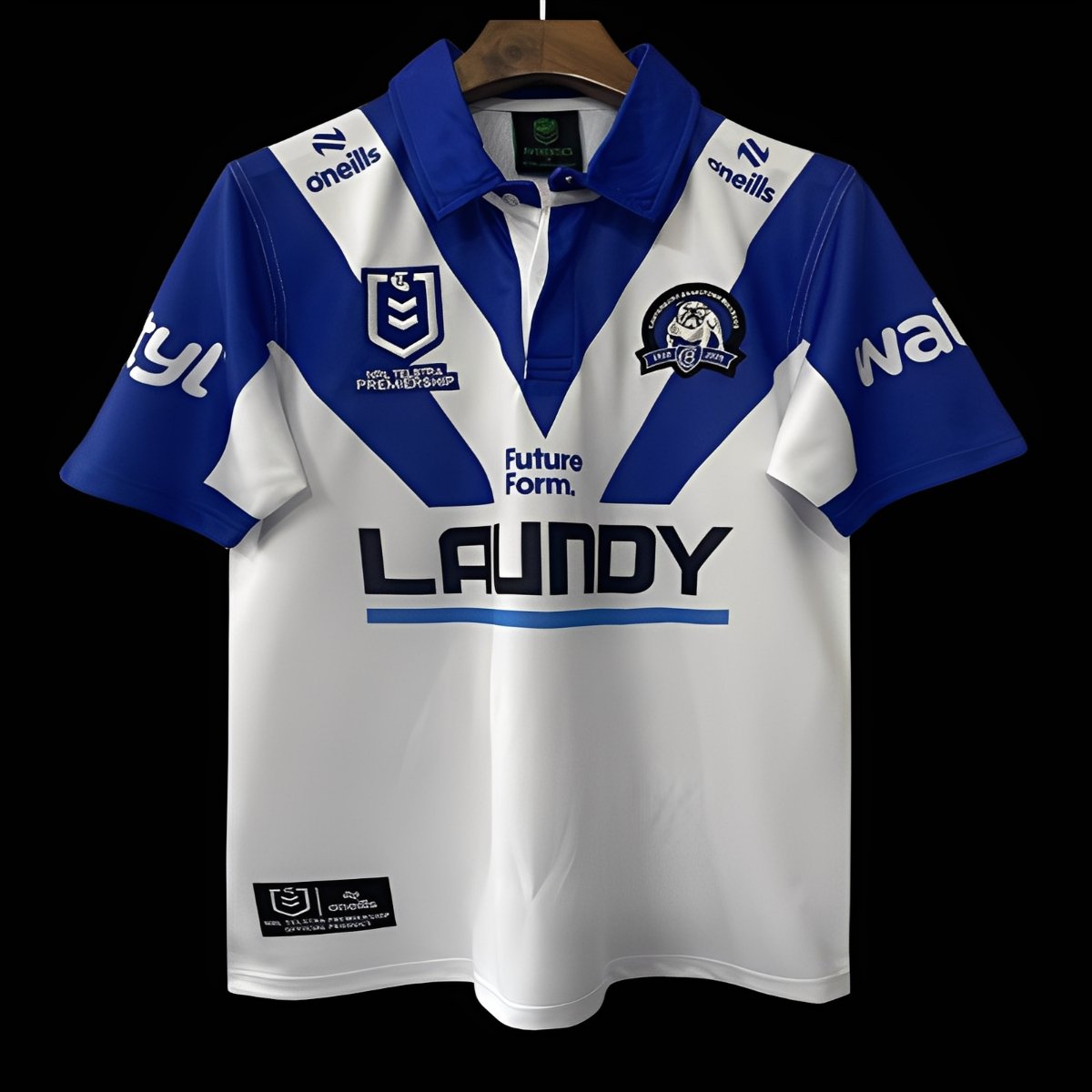 25/26 Canterbury-Bankstown Bulldogs White with Blue V-Pattern Jersey