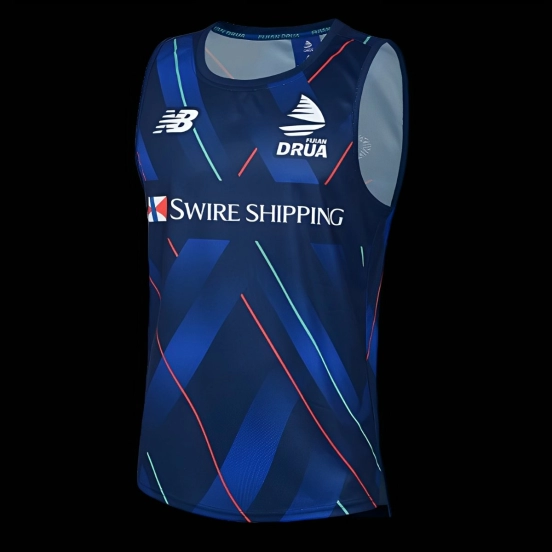 25/26 Fijian Drua Navy with Diagonal Stripes Training Vest