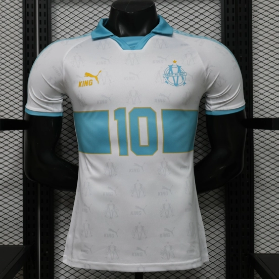 Player Version 26/27 Olympique de Marseille White with Sky Blue Special Edition Jersey