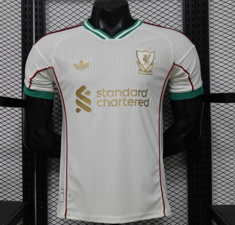 Player Version 26/27 Liverpool FC Off-White with Gold Crest  Special Edition Away Jersey