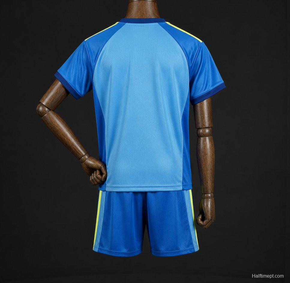 26/27  Kids Leeds United Blue Goalkeeper  Jersey