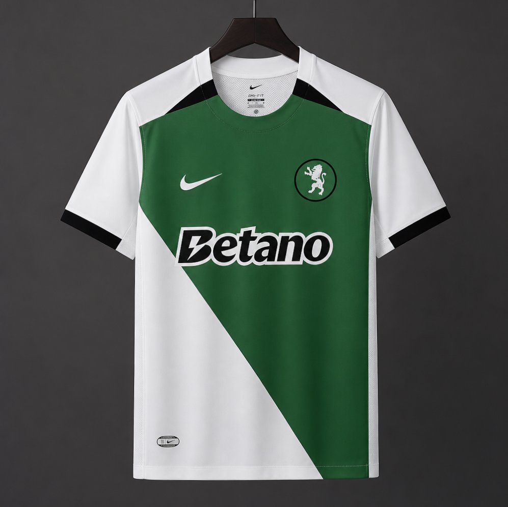 Retro 24/25 Sporting Lisbon White Green 100Th Anniversary Jersey