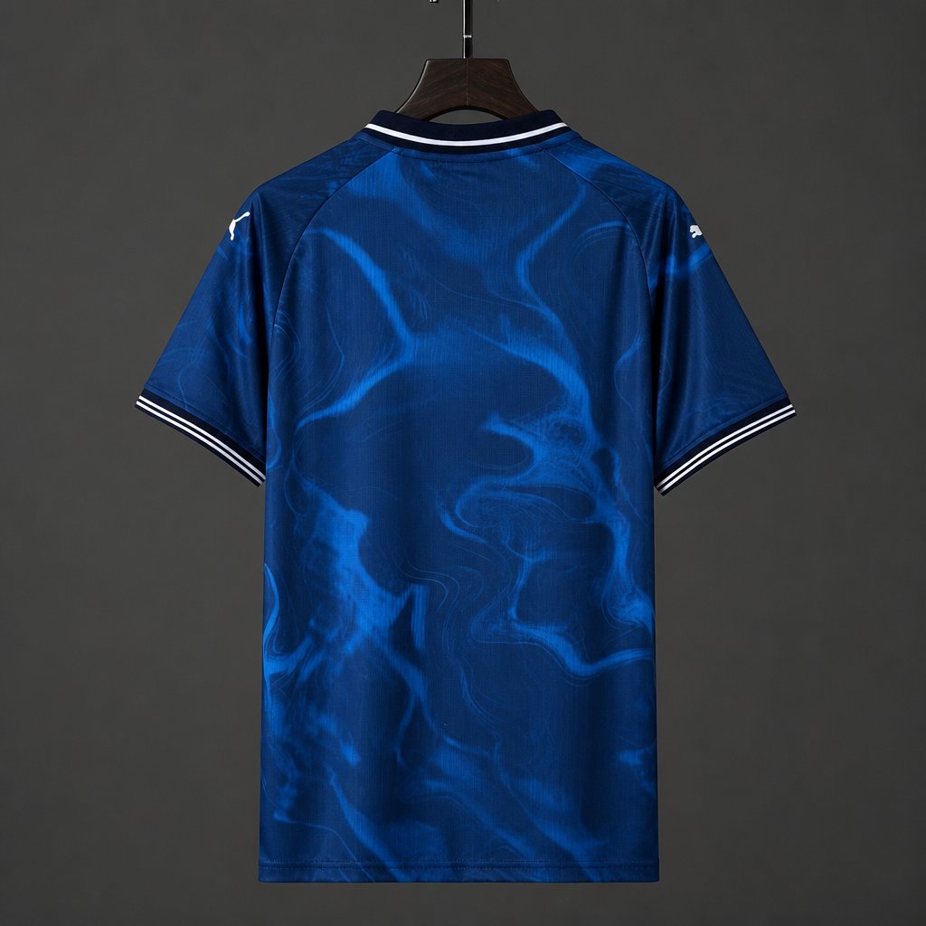 2026 Portugal Navy Blue with Blue Flame Pattern Away Jersey
