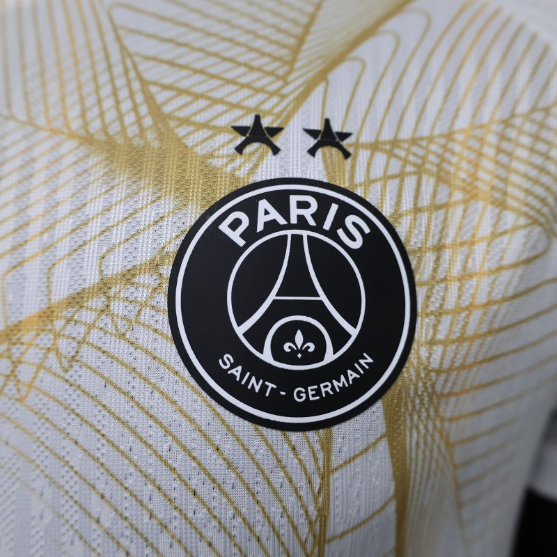 Player Version 26/27 PSG/Paris Saint-Germain Pre-Match White/Gold Jersey