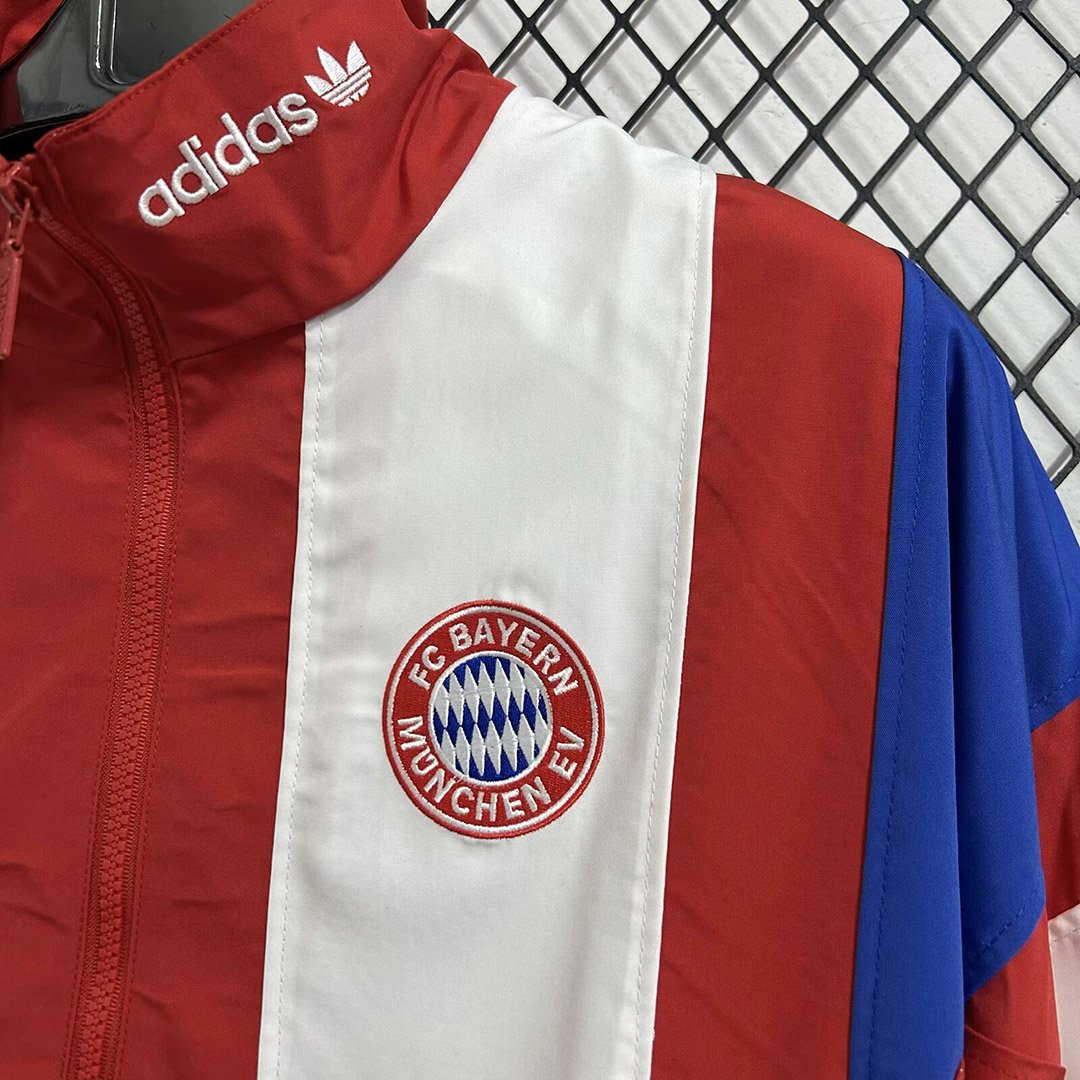 26/27 Bayern Munich EQT Red  Full Zipper Windbreaker