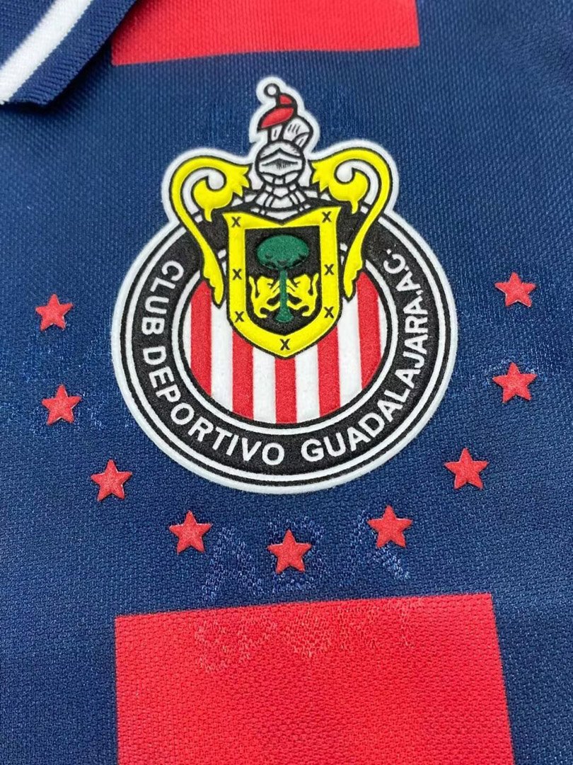 Retro 96/97 Chivas de Guadalajara Third Long Sleeve Red/Blue Jersey