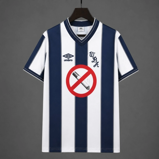 Retro 84/86 West Bromwich Albion Home White/Blue Jersey